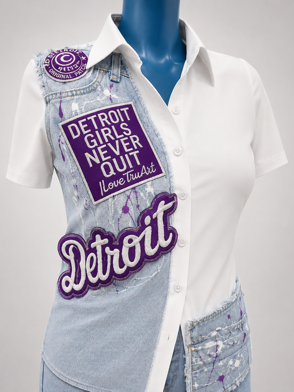 Pre-Sale Purple & White Detroit Girls Never Quit Limited Edition