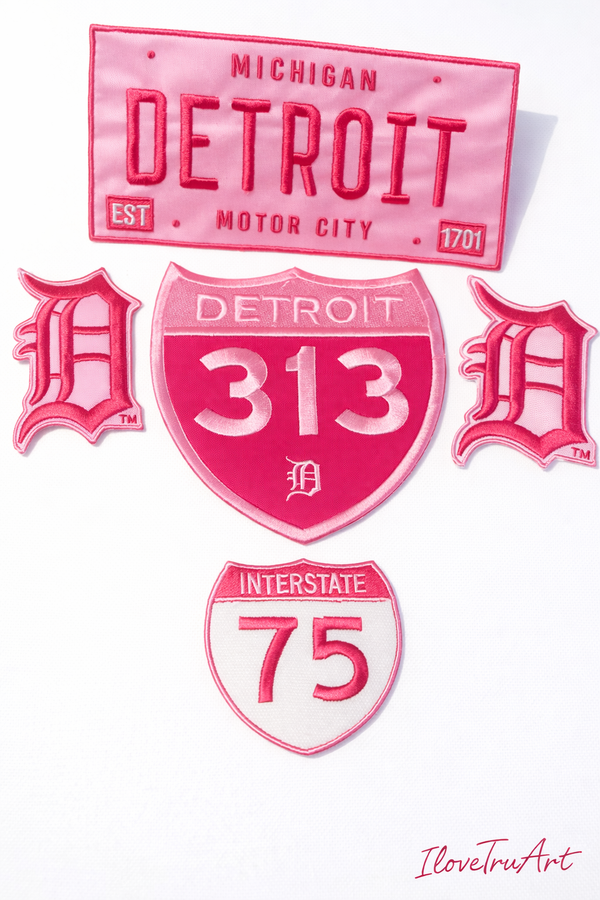 313 Pink Edition™ Detroit Patch Bundle — $60” Designed in Detroit by IloveTruArt™