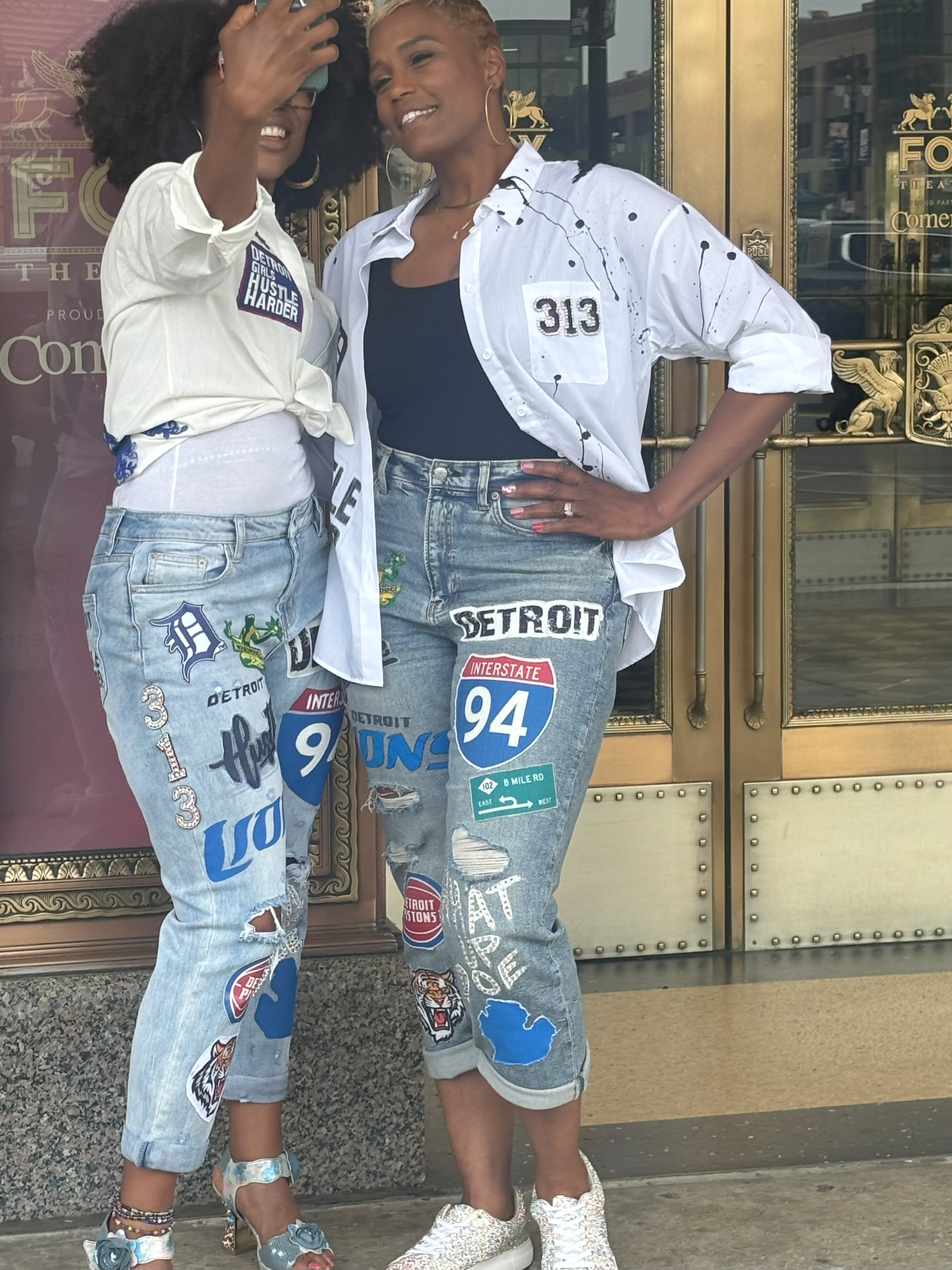 Limited edition Detroit Black and white button up