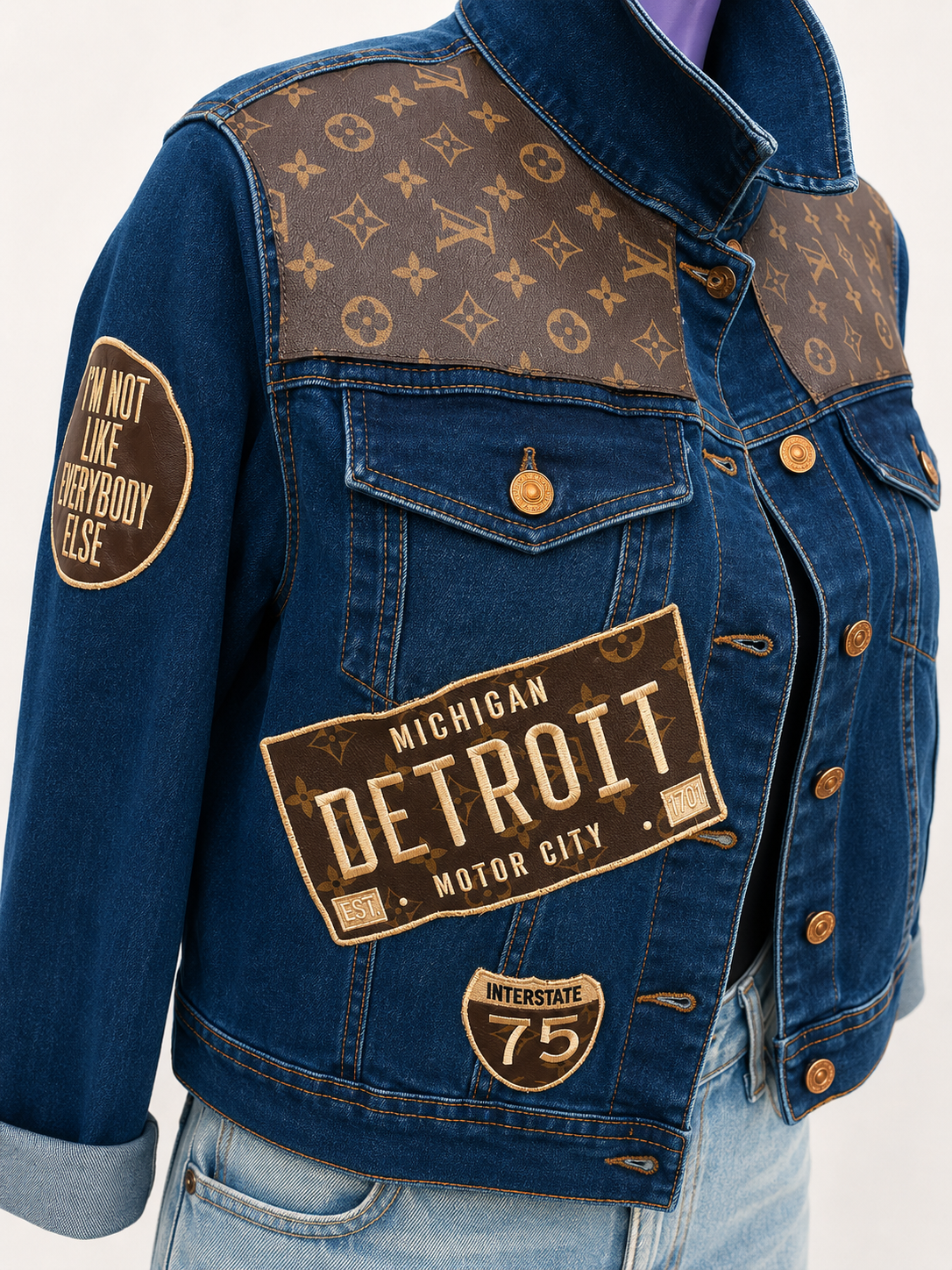 Repurposed LV Detroit Denim by iloveTruArt
