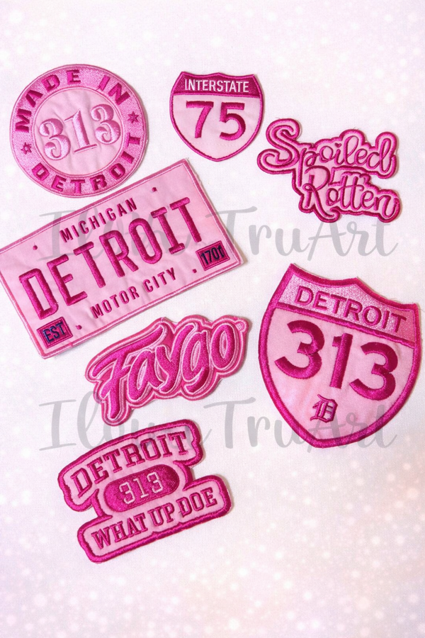 Pink kit Detroit Patches by IloveTruArt