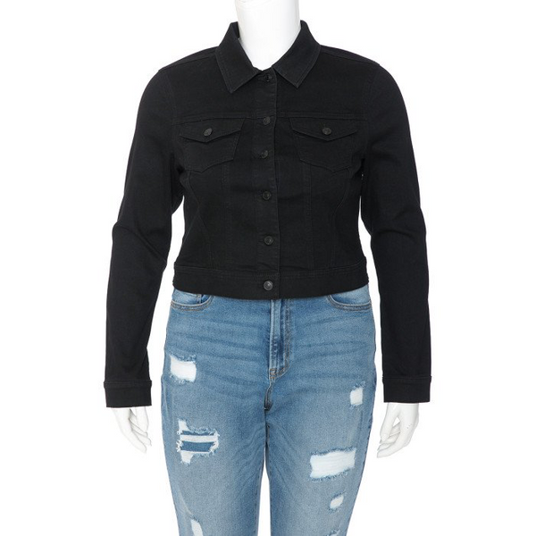 Black denim jacket