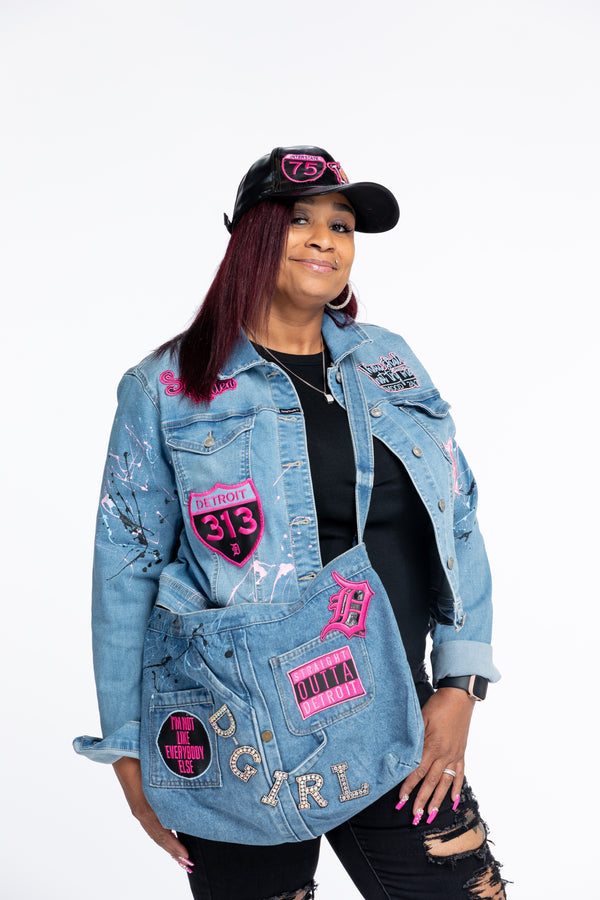 I'm Not Like Everybody Else Denim Jacket & Purse Set-limited Edition Detroit Streetwear