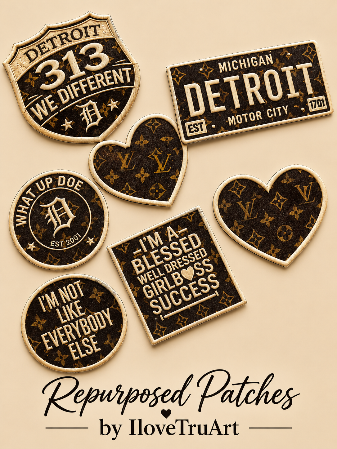 Repurposed Patch Bundle by IloveTruArt™ Price: $120