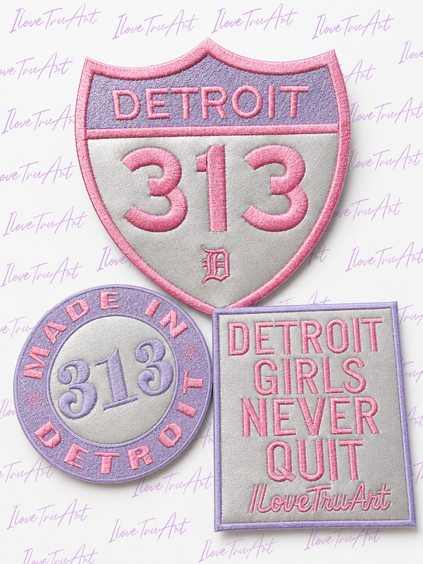 Metallic Leather Patch Detroit Patch Set by IloveTruArt