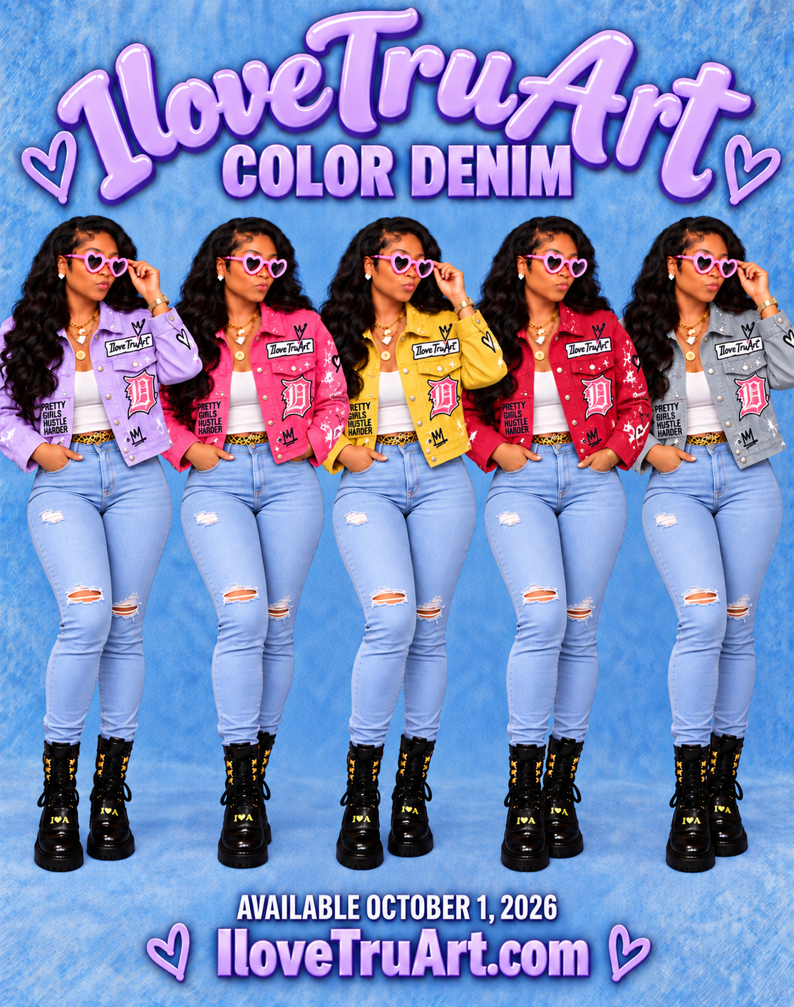 IloveTruArt™ Rare Color Denim Jacket – Limited Edition