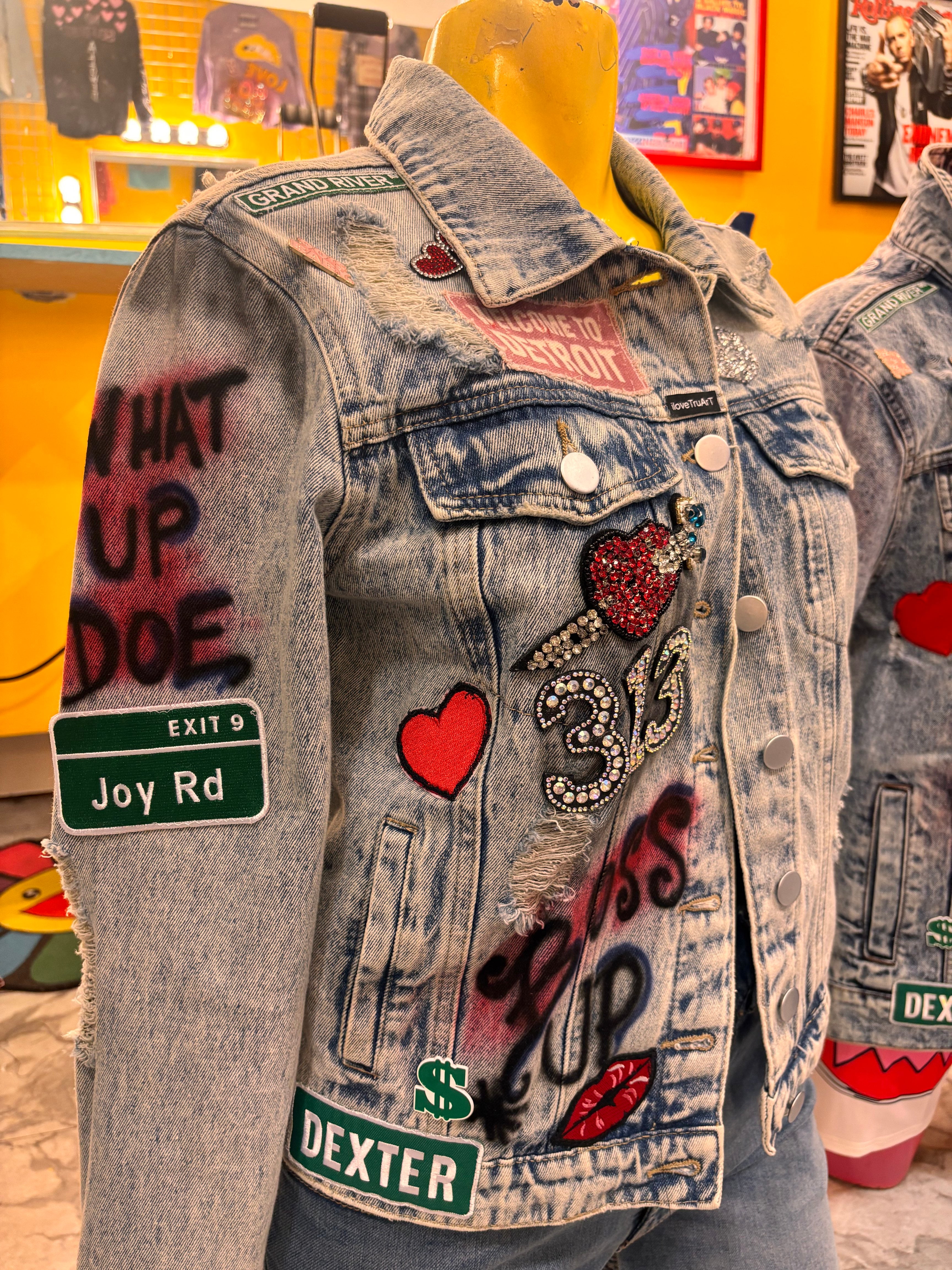 IloveTruArt™ Detroit on Denim Art Pillow