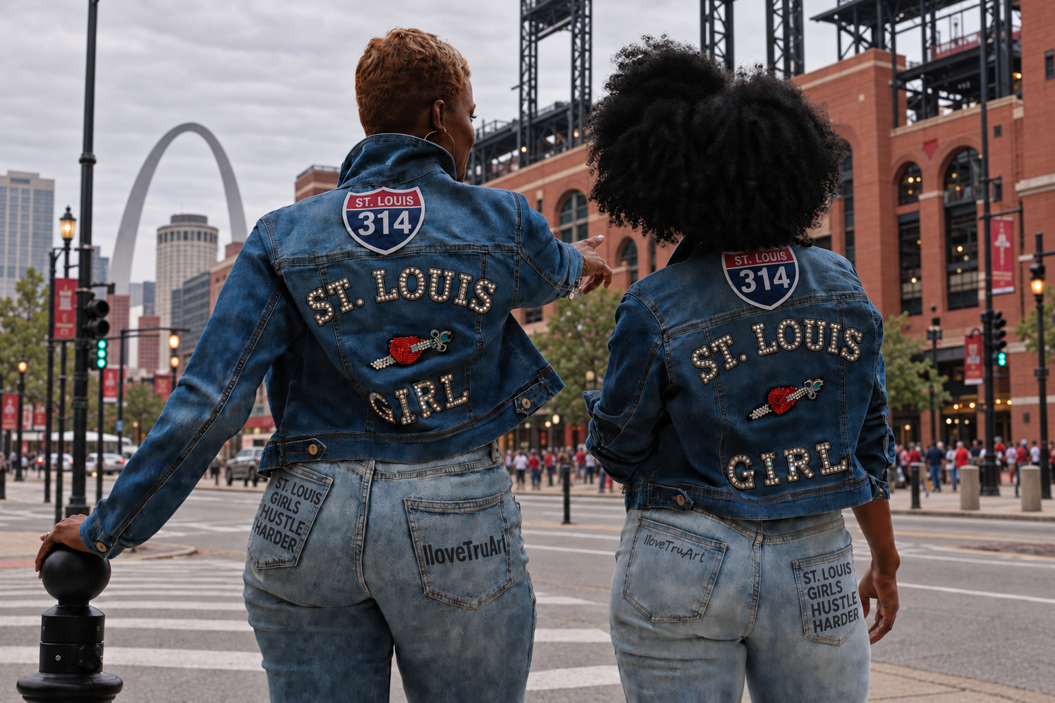 St. Louis Girl 314 Rhinestone Denim Jacket | IloveTruArt™