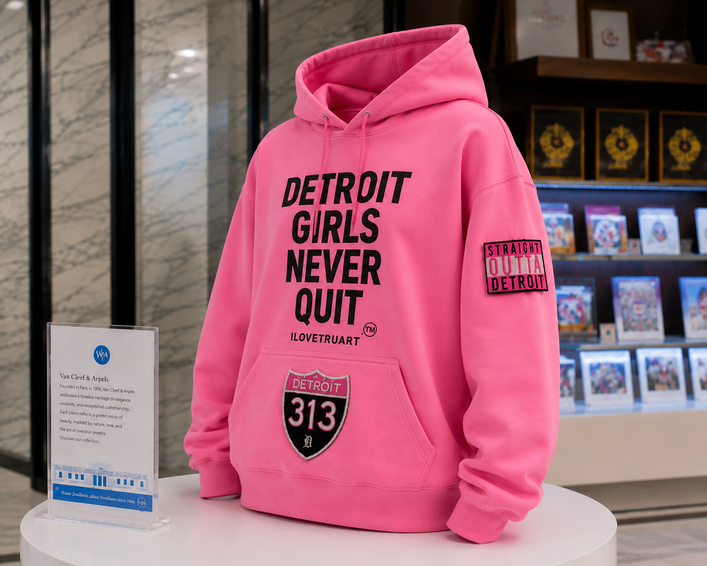 Detroit Girls Never Quit™ 313 Hoodie | IloveTruArt™