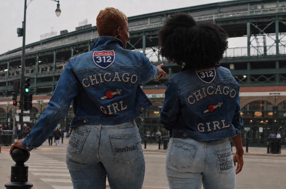 Chicago Girl Denim by IloveTruArt
