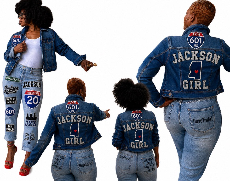 SEO Title  Jackson Girl 601 Custom Denim Jacket | Jackson MS | IloveTruArt™