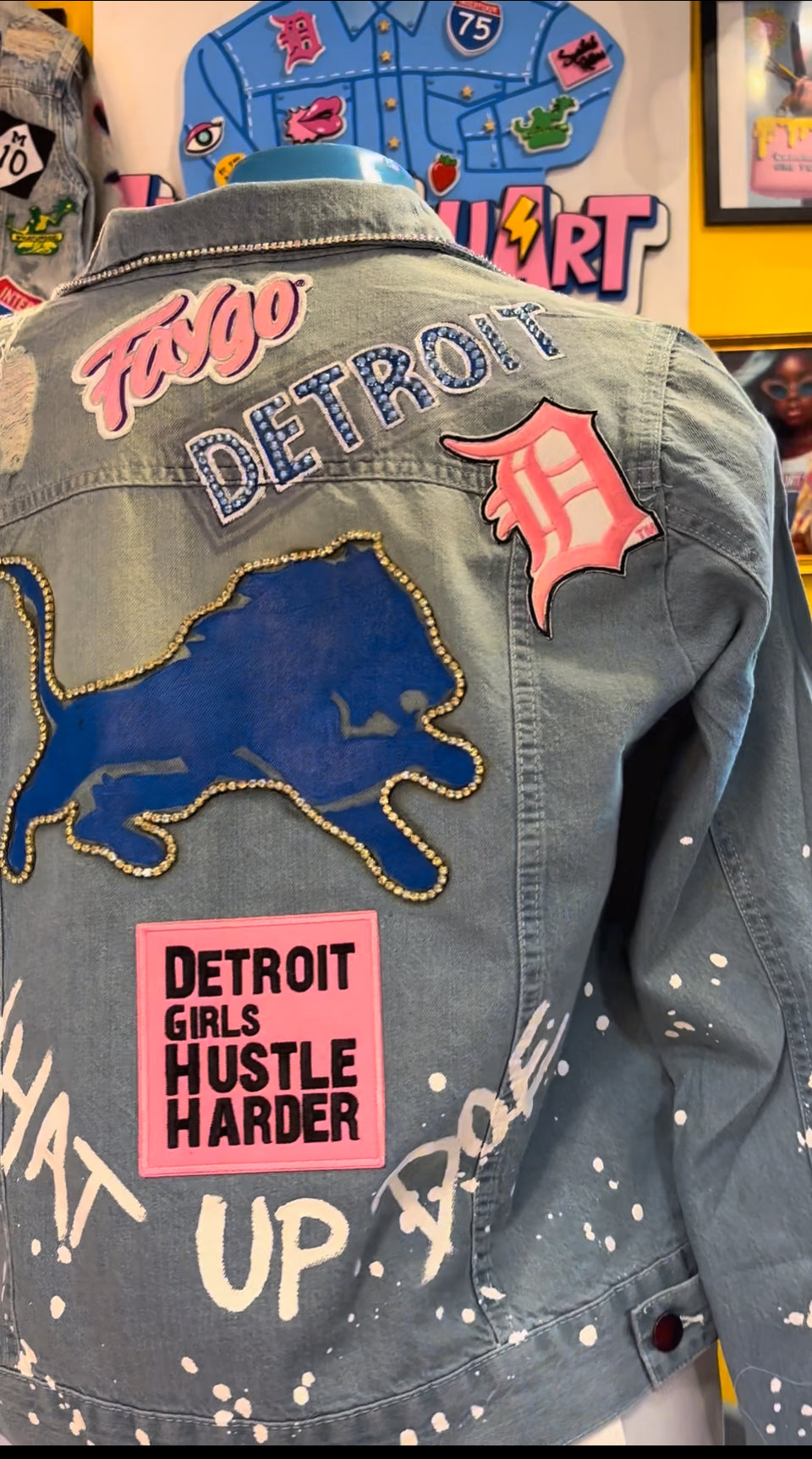 IloveTruArt™ “What Up Doe” Detroit Denim Art Pillow