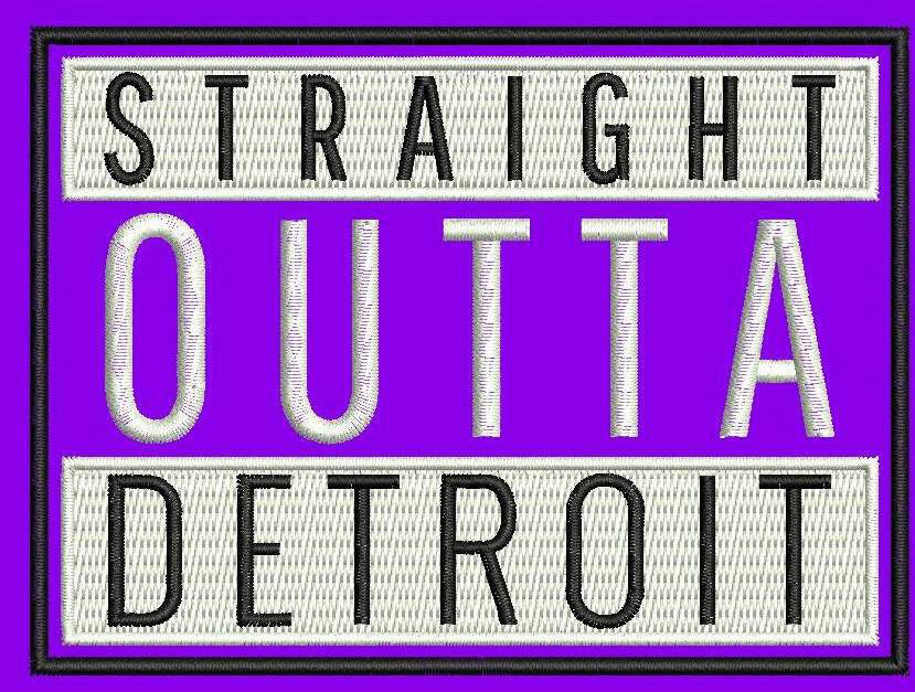 Detroit Assorted color patch, this straight out of Detroit patch is a culture design 