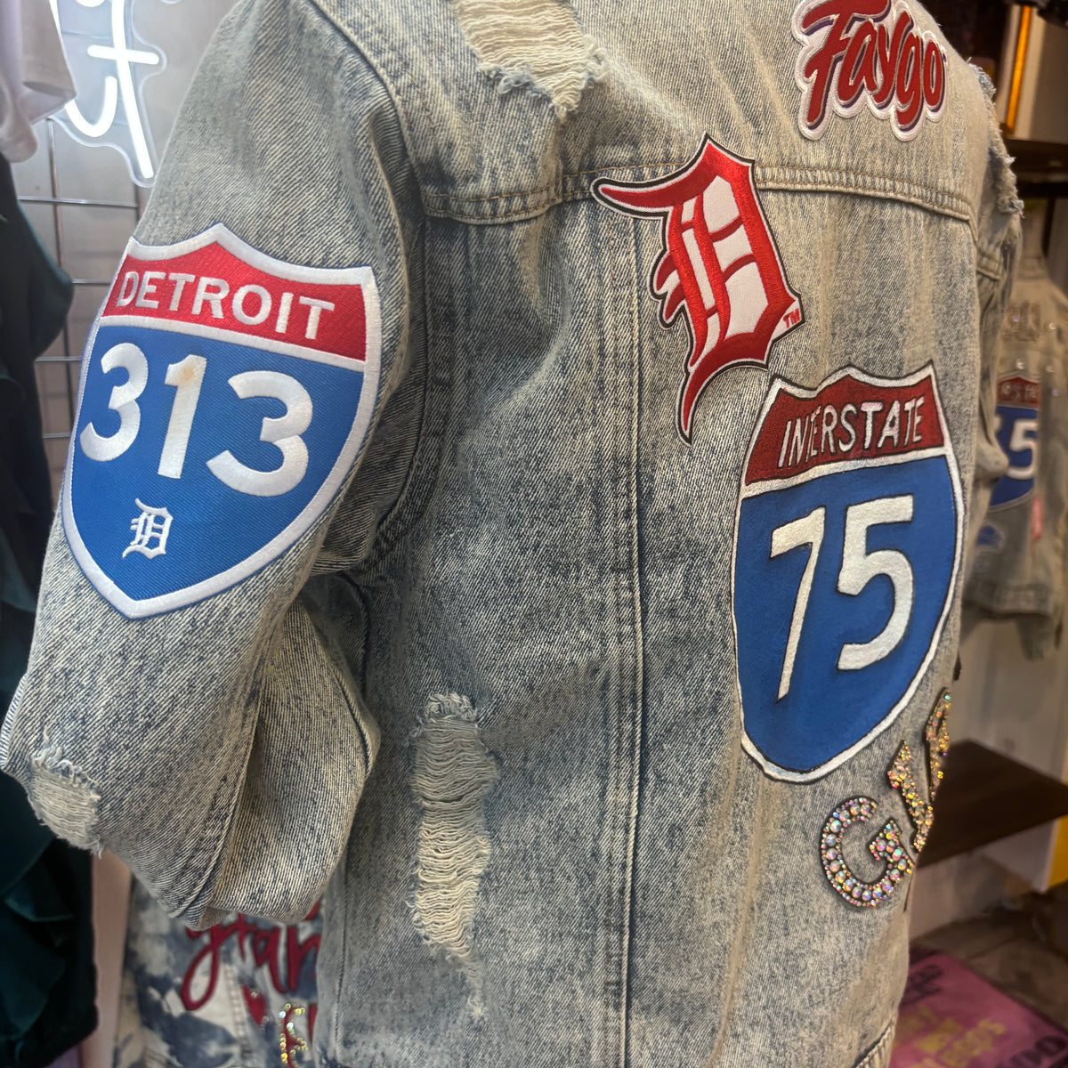 Detroit Bottom Rocker Patch Detroit Patch Bundle - 313 Motor City Patches | DIY Streetwear Kit ...