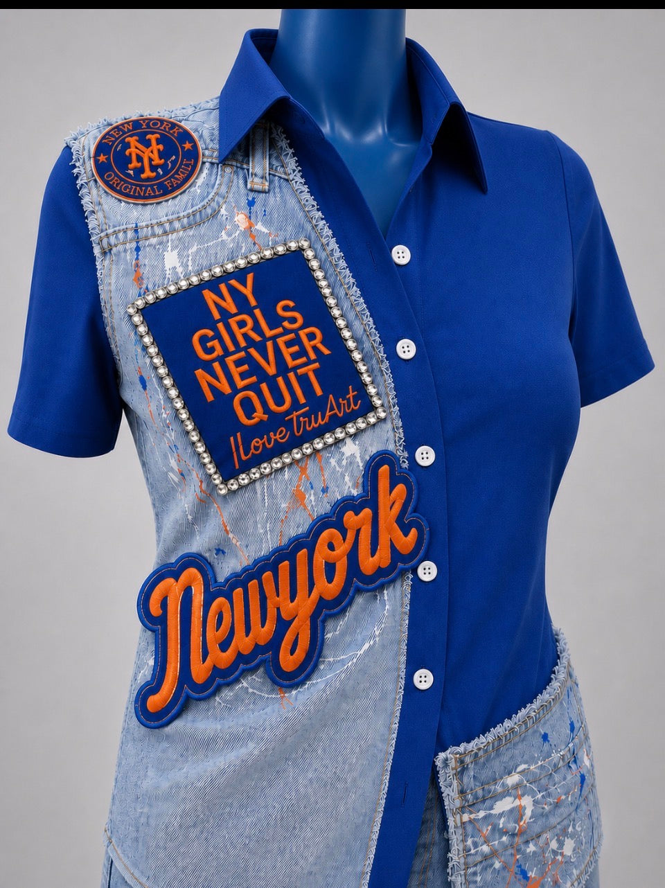 IloveTruArt NY Girls Never Quit Button up limited Edition
