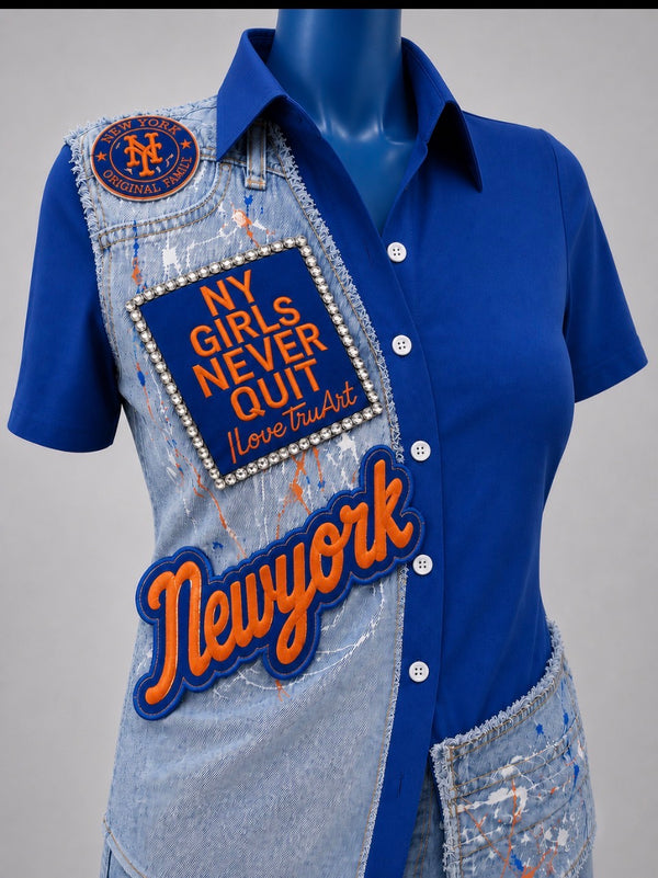 IloveTruArt NY Girls Never Quit Button up limited Edition