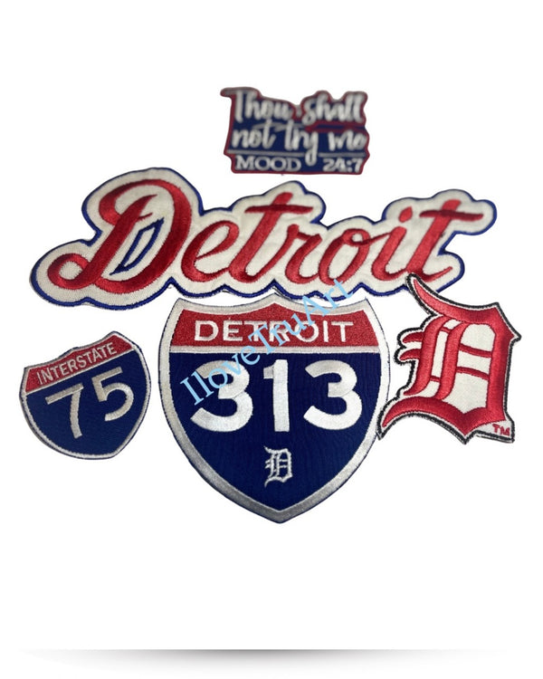 Detroit Patch Bundle - 313 Motor City Patches | DIY Streetwear Kit