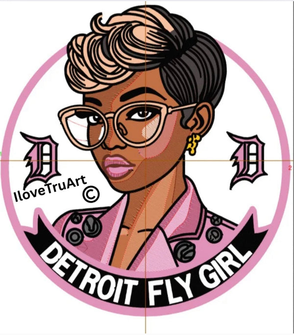 Detroit Fly Girl Big Patch ©️