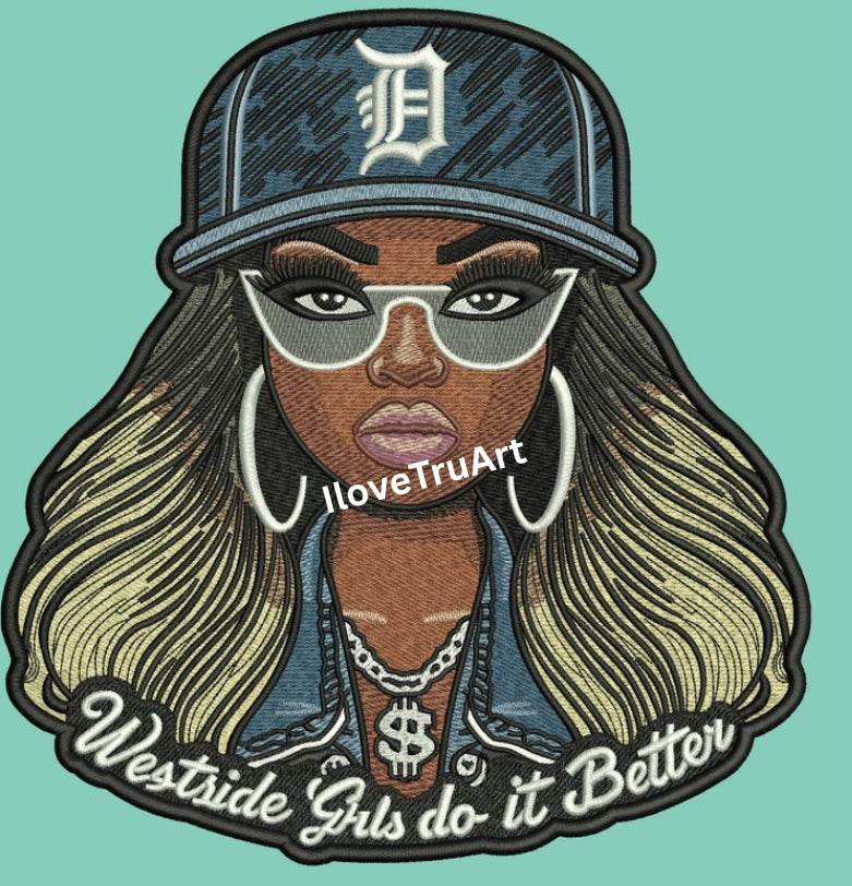 Detroit Westside Girl Patch inspired by ilovetruart designs 