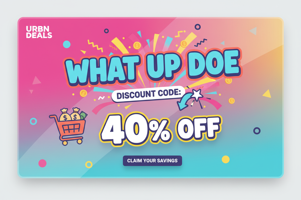 Use code “ What up doe” at checkout for 40% off